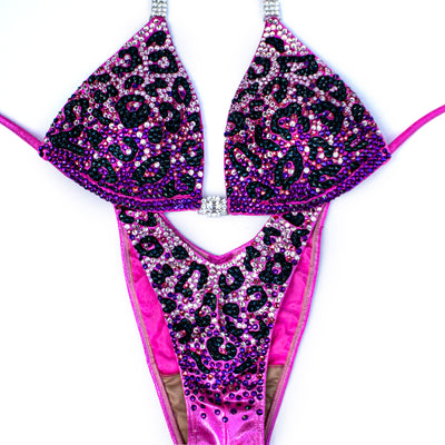 Pink Cheetah Figure/WPD Competition Suit | OMG Bikinis