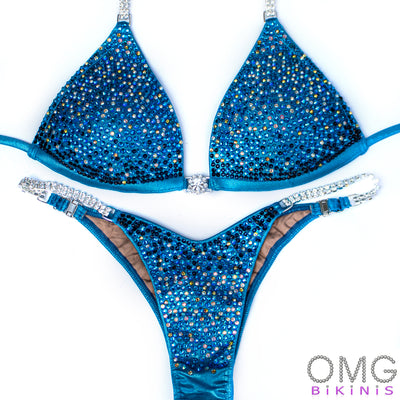 Turquoise Navy Gradient Competition Bikini | OMG Bikinis