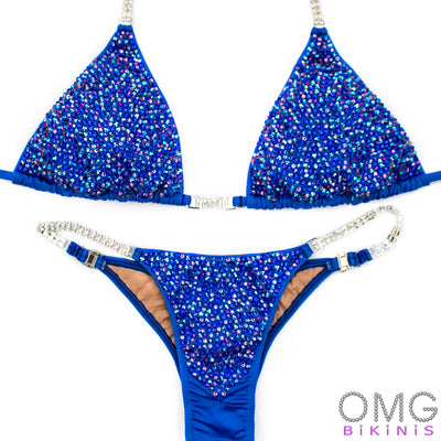 Dark Periwinkle Competition Suit L/S | Pre-Made Suits | OMG Bikinis