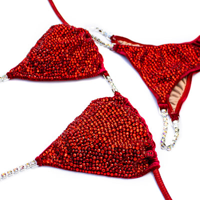 Siam on Deep Red Velvet Competition Bikini | OMG Bikinis