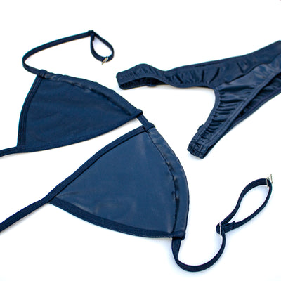 Navy Blue Figure Posing Suit | Clearance | OMG Bikinis