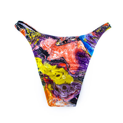 Men's Bodybuilding Posing Suit, Tie Dye Print, Size M | Posing Trunks | OMG Bikinis