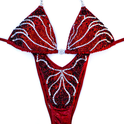 Whitney Figure/WPD Competition Suit, Red | OMG Bikinis