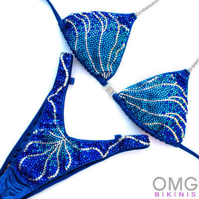 Whitney Figure/WPD Competition Suit, Blue | OMG Bikinis