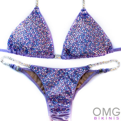 Lilac Bloom Competition Bikini M/S | Pre-Made Suits | OMG Bikinis