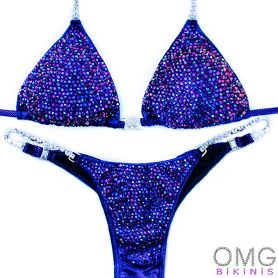 Dazzling Purple Velvet Competition Bikini | OMG Bikinis