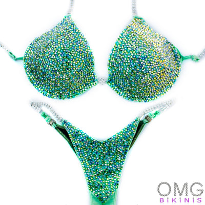 Mermaid Green Wellness Competition Suit XL/S | Clearance | OMG Bikinis