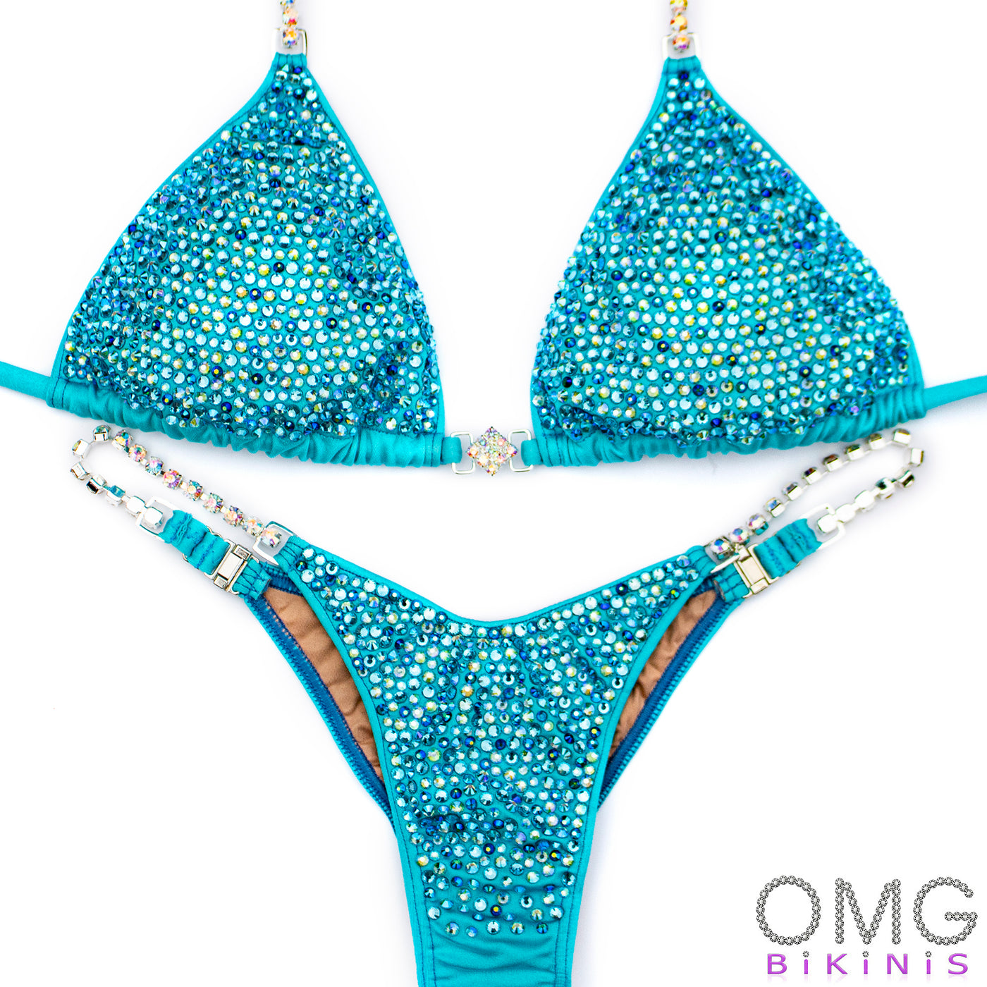Tiffany Blue Competition Bikini | OMG Bikinis