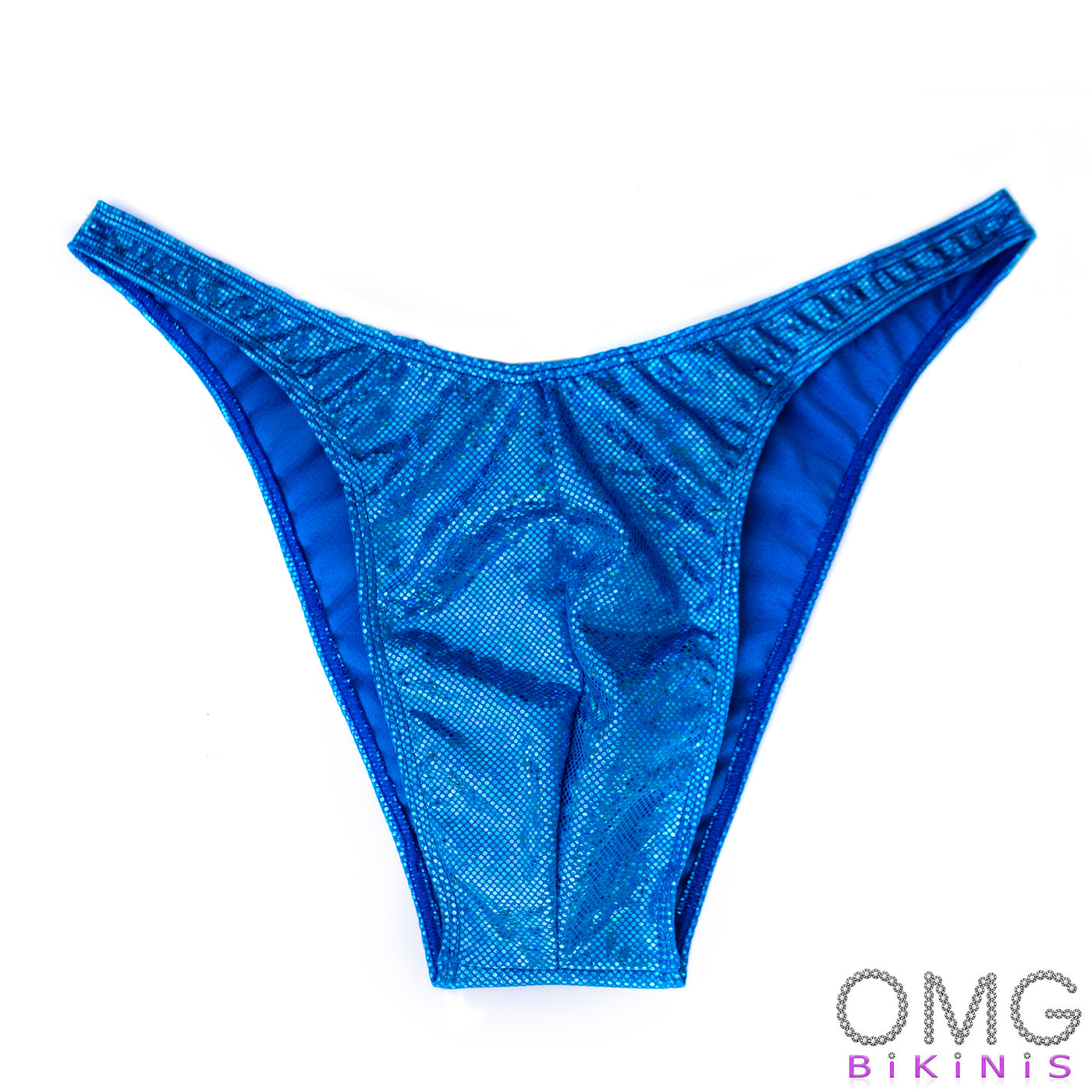 Men's Bodybuilding Posing Suit, Turquoise Holo | Ships Tomorrow