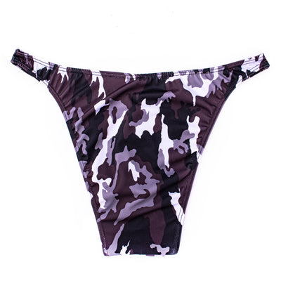 Men's Bodybuilding Posing Suit, Grey Camo | Posing Trunks | OMG Bikinis