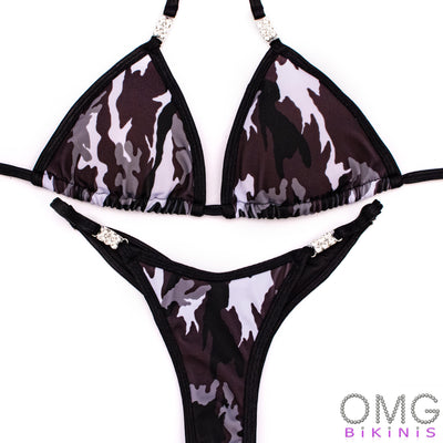 Grey Camo Posing Suit | NPC/IFBB/OCB Practice Suit