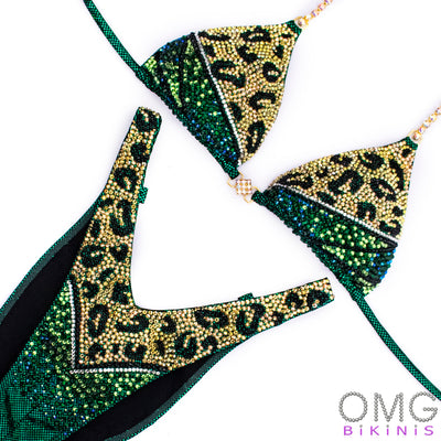 Golden Cheetah Figure/WPD Competition Suit | OMG Bikinis