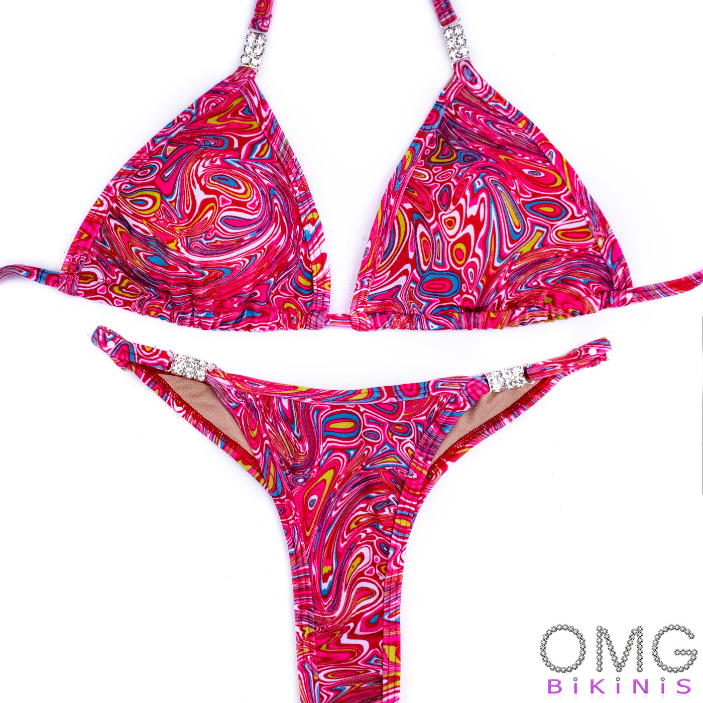 Pink Lava Posing Suit | NPC/IFBB/OCB Practice Suit
