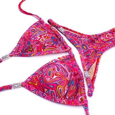 Pink Lava Posing Suit | NPC/IFBB/OCB Practice Suit