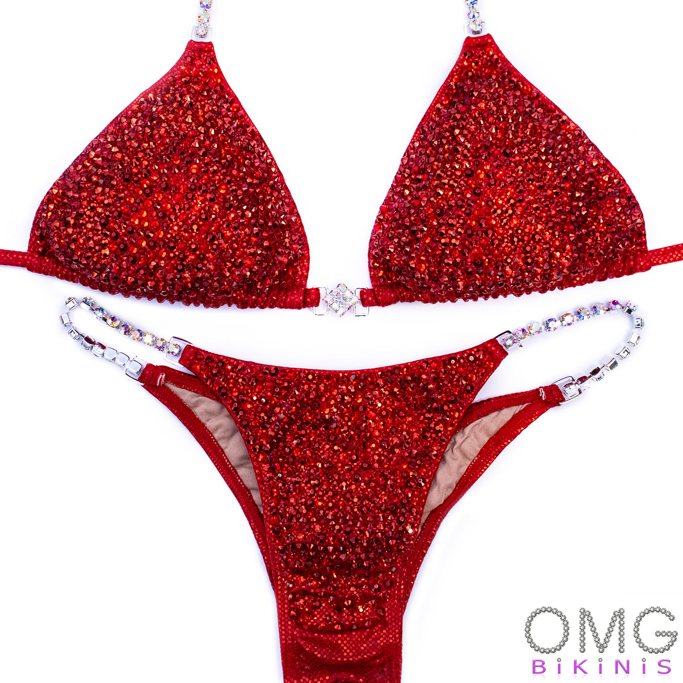 Red Metallic Competition Bikini | OMG Bikinis