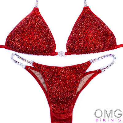 Red Metallic Competition Bikini | OMG Bikinis