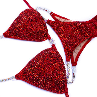 Red Metallic Competition Bikini | OMG Bikinis