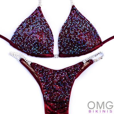 Rich Burgundy Competition Bikini | OMG Bikinis