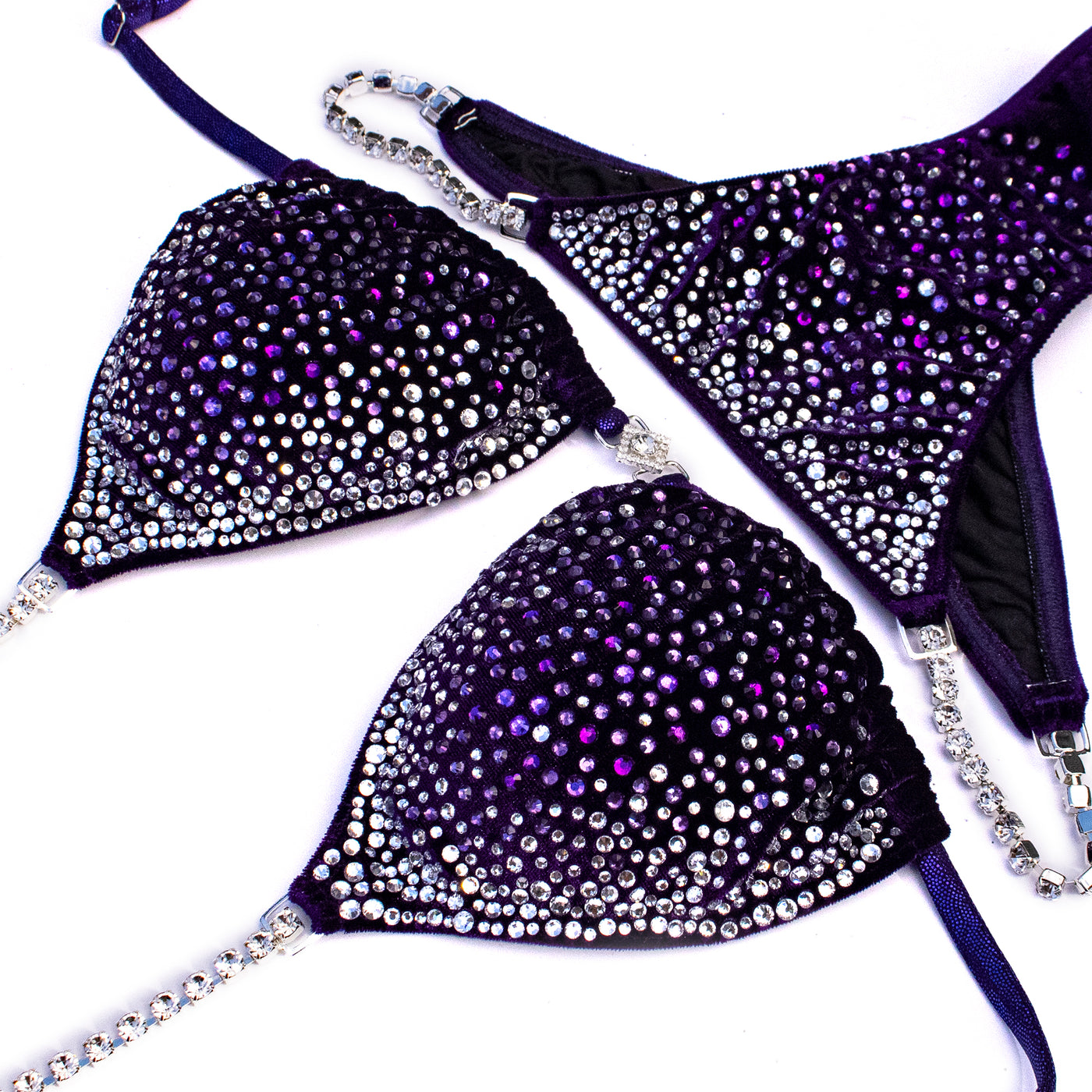 Crystal Fade Velvet Competition Bikini | Choice of Color | OMG Bikinis