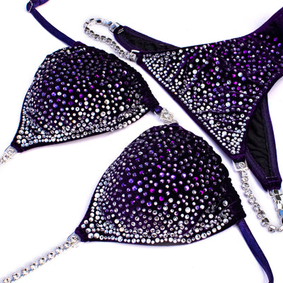 Crystal Fade Velvet Competition Bikini | Choice of Color | OMG Bikinis