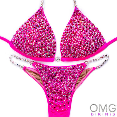 Neon Pink Crush Competition Bikini | OMG Bikinis