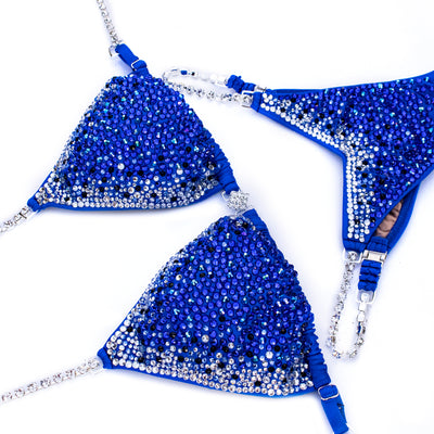 Evelyn Matte Blue Competition Bikini | OMG Bikinis