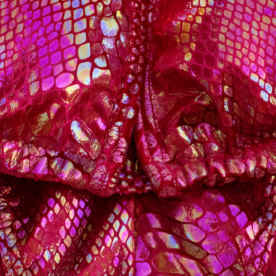 Red Velvet Python Figure Posing Suit | NPC/IFBB Figure/WPD Practice Suit | OMG Bikinis