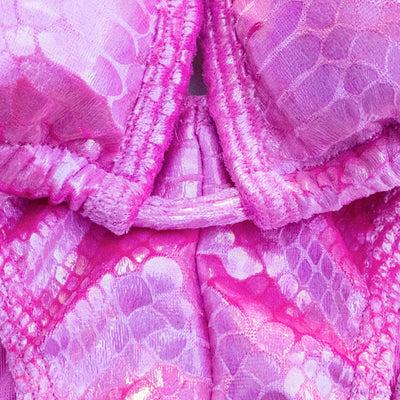 Pink Velvet Python Figure Posing Suit | NPC/IFBB Figure/WPD Practice Suit | OMG Bikinis