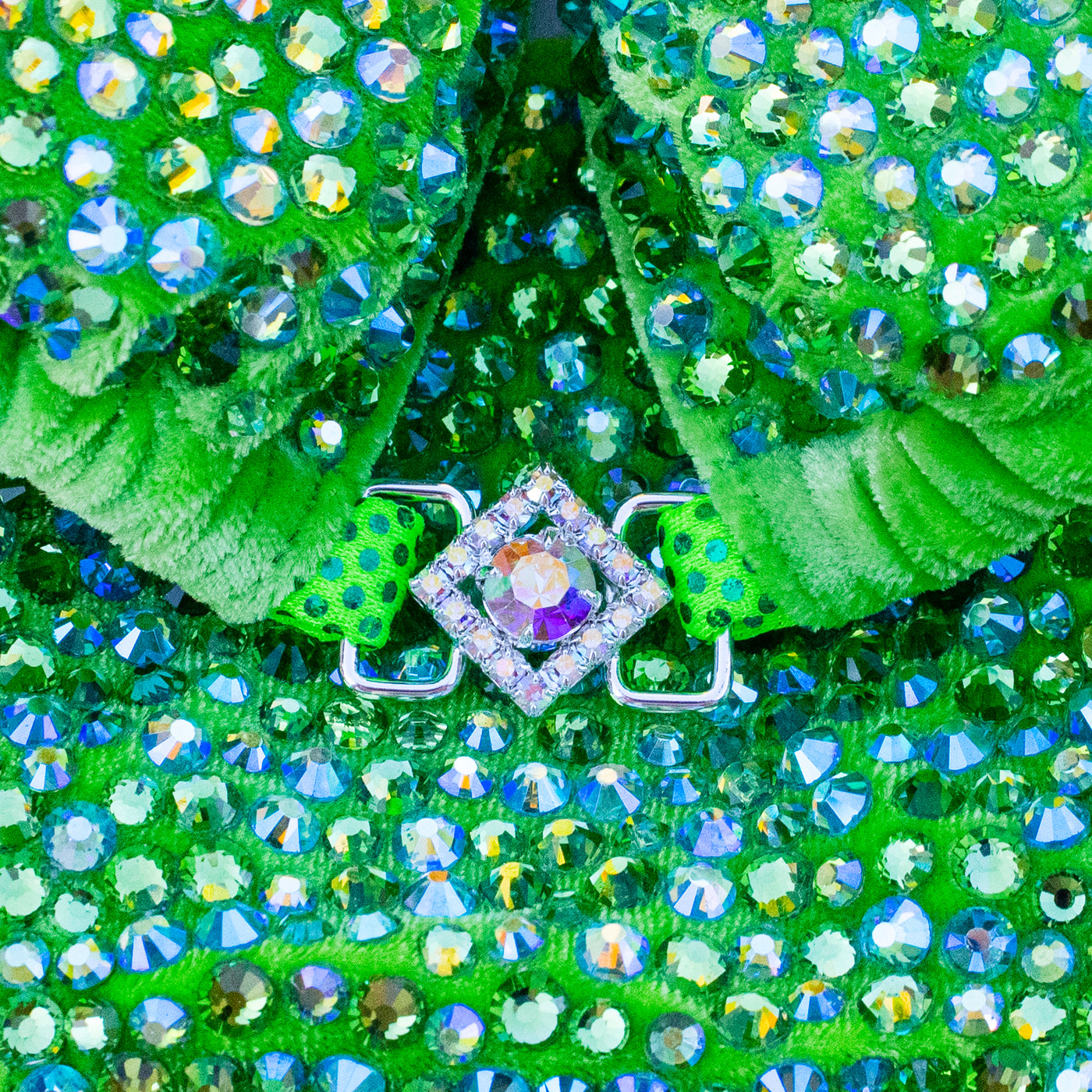 Neon Green Velvet Competition Bikini | OMG Bikinis