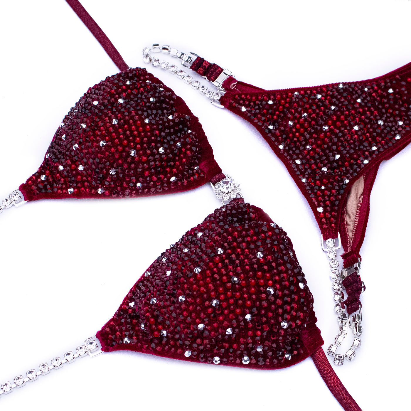 Burgundy Velvet Competition Bikini | OMG Bikinis
