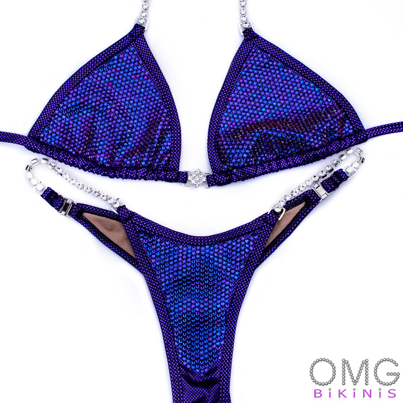Bright Purple Competition Bikini S/S Micro | Pre-Made Suits | OMG Bikinis