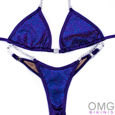 Bright Purple Competition Bikini S/S Micro | Pre-Made Suits | OMG Bikinis