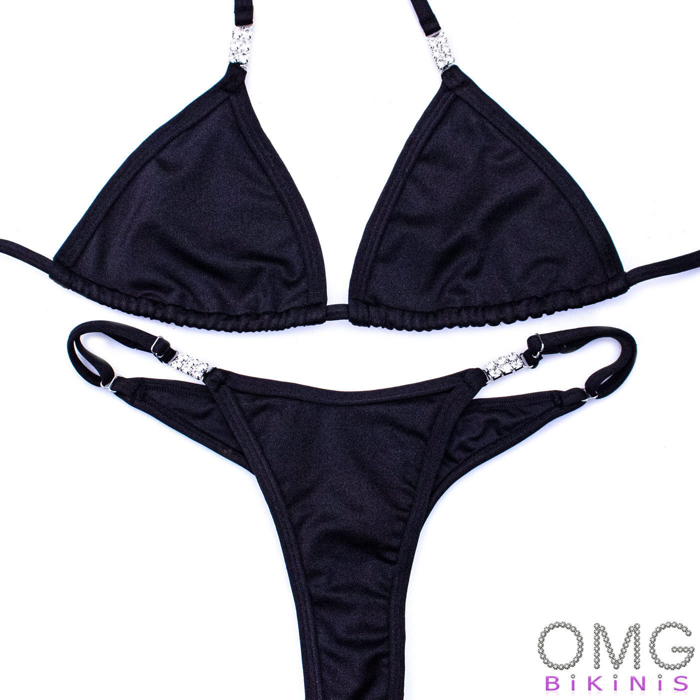 Black Matte Posing Suit S/S | Clearance | OMG Bikinis