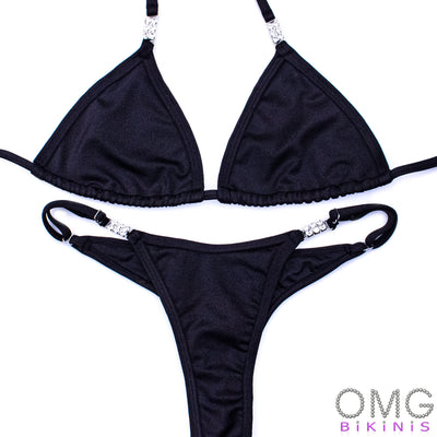Black Matte Posing Suit S/S | Clearance | OMG Bikinis