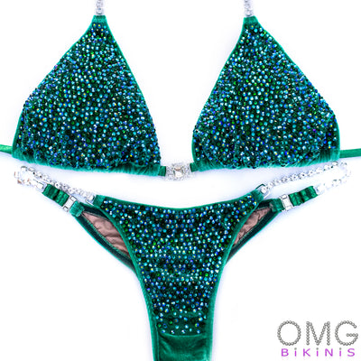 Ultimate Green Velvet Suit L/S | Pre-Made Suits | OMG Bikinis
