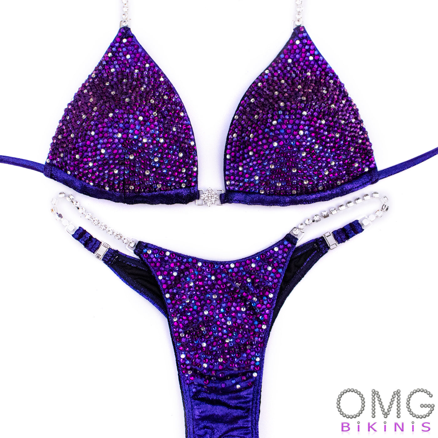 Adonica Metallic Velvet Competition Bikini | OMG Bikinis