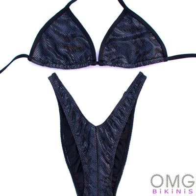 Snake Holo Figure Posing Suit M/S Brazilian cut | Clearance | OMG Bikinis