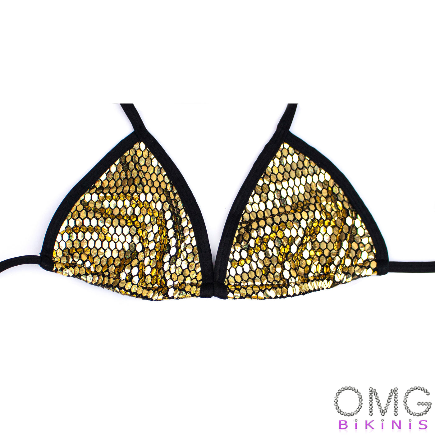 Golden Foil Super Basic Posing Suit / TOP | Clearance | OMG Bikinis