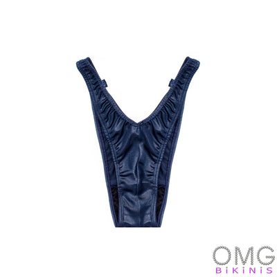 Navy Blue Figure Posing Suit / BOTTOMS | Clearance | OMG Bikinis
