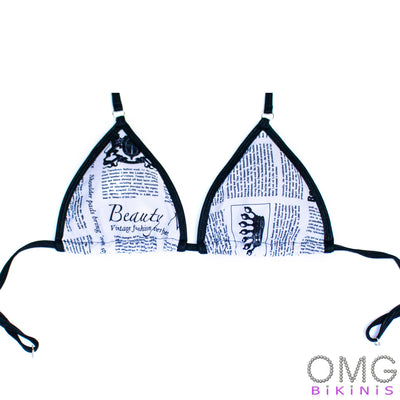 Newspaper Figure Posing Suit / TOP | Clearance | OMG Bikinis
