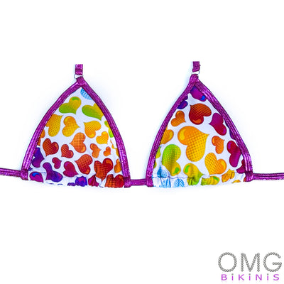 Heart Print Posing Suit / TOP | Clearance | OMG Bikinis