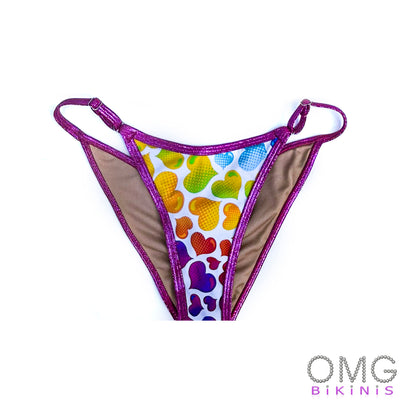 Heart Print Posing Suit / BOTTOMS | Clearance | OMG Bikinis