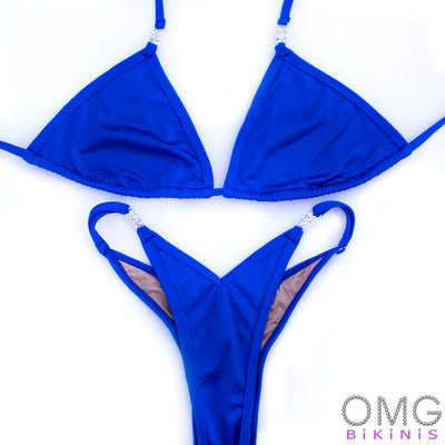 Blue Matte Wellness Posing Suit L/L | Clearance | OMG Bikinis