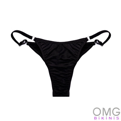 Black Matte Posing Suit Swim Style / BOTTOMS | Clearance | OMG Bikinis
