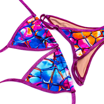 Pink Abstract Super Basic Posing Suit M/M | Clearance | OMG Bikinis