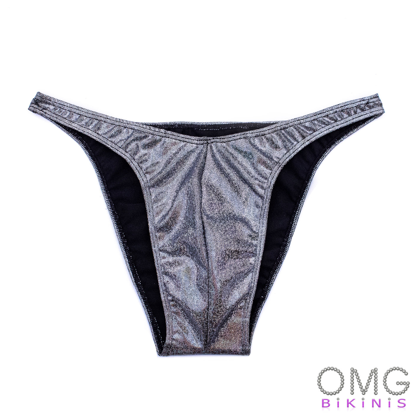 Men's Bodybuilding Posing Suit, Silver on Black Holo | Ships Tomorrow