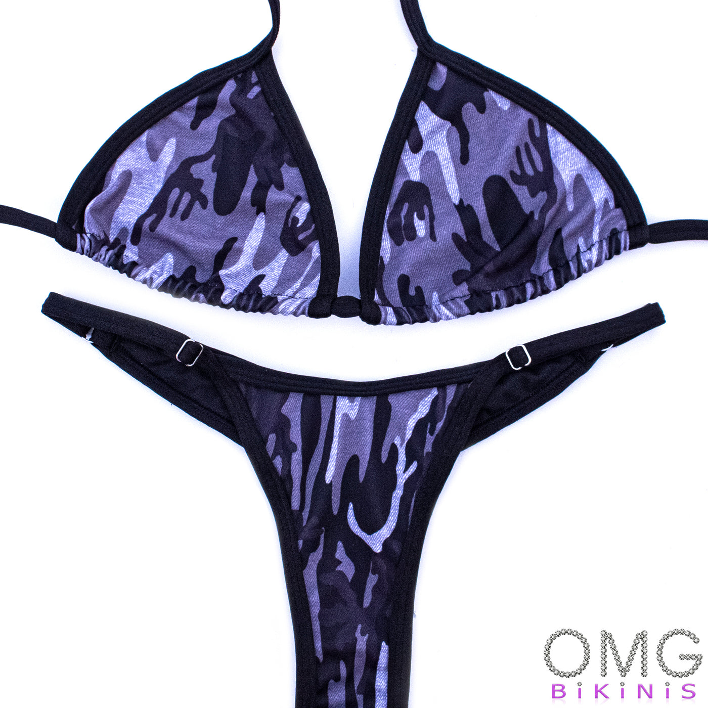 Grey Camo Super Basic Posing Suit S/S | Clearance | OMG Bikinis