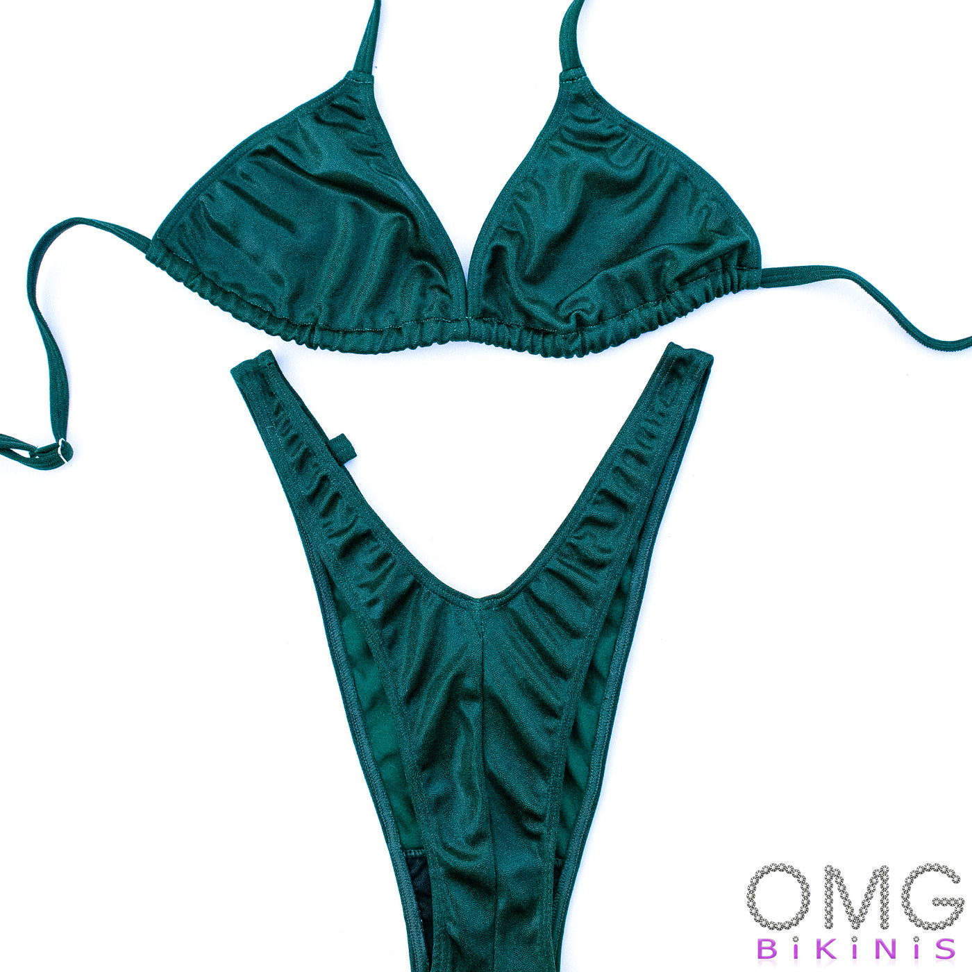 Forest Green Figure Posing Suit M/L | Clearance | OMG Bikinis