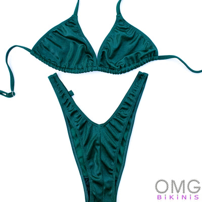 Forest Green Figure Posing Suit M/L | Clearance | OMG Bikinis