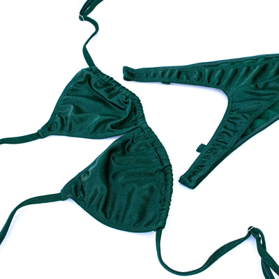 Forest Green Figure Posing Suit M/L | Clearance | OMG Bikinis